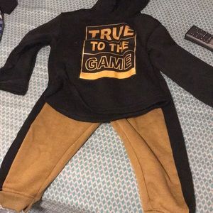 A two piece jogger suit